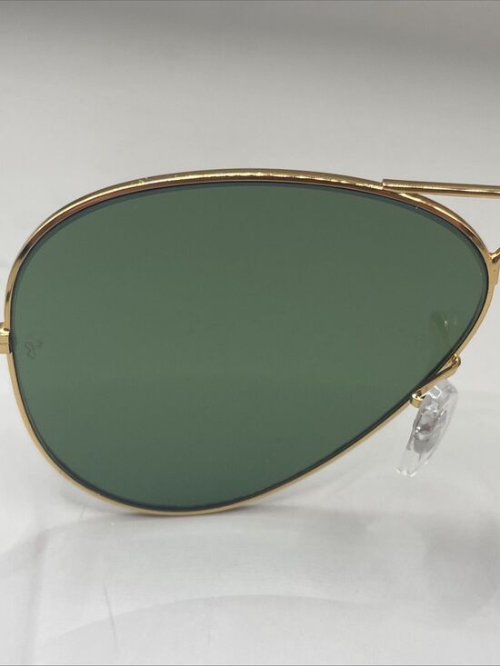 Ray Ban Aviator Pilot Sunglasses Metal Gold Frame Green Lens RB3026 62-14-138 UV main image 6